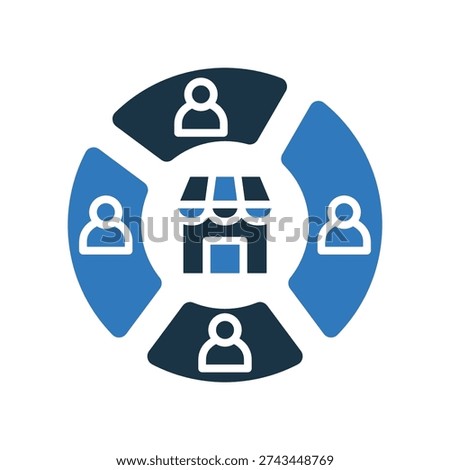 Segment Icon Mixed Vector Illustration