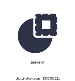 segment isolated icon. Simple element illustration from geometry concept. segment editable logo symbol design on white background. Can be use for web and mobile.