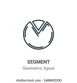 Segment outline vector icon. Thin line black segment icon, flat vector simple element illustration from editable geometry concept isolated stroke on white background