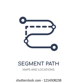 Segment Path icon. Segment Path linear symbol design from Maps and locations collection. Simple outline element vector illustration on white background.