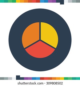 Segment pie chart icon,circle diagram, business icon.