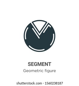 Segment vector icon on white background. Flat vector segment icon symbol sign from modern geometry collection for mobile concept and web apps design.