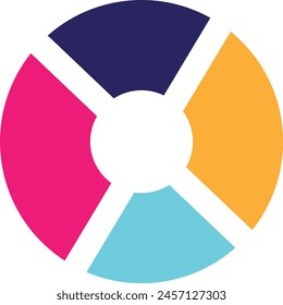 Segmentation Chart Graph Icon Vector Flat Illustration