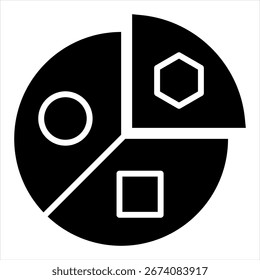 Icono de glifo de segmentación Ilustración vectorial