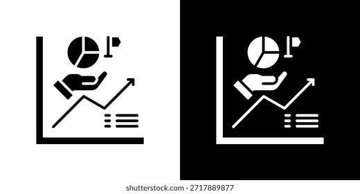 Segmentation icon black and white filled.