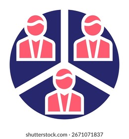 Segmentation Icon Color Fill Style Vector Illustration