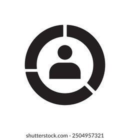 segmentation icon design, isolated on white background, vector illustration