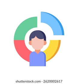 Ícone de Segmentação - Ilustração de Vetor Simples