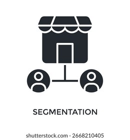 Estilo de glifo de icono de segmentación. Ilustración vectorial Para El Diseño gráfico
