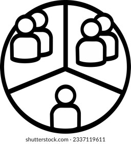 segmentation icon, isolated business model icon, perfect for website, blog, logo, graphic design, social media, UI, mobile app Replaceable vector design.