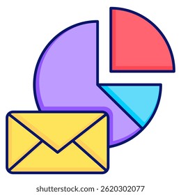Segmentation icon represented by Segmentation symbol Lineal Color style.