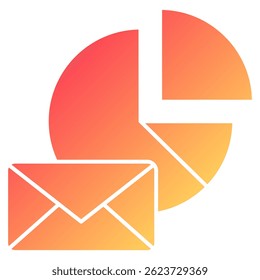 Segmentation icon represented by Segmentation symbol gradient style.