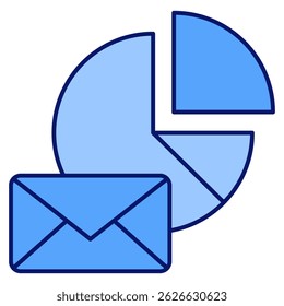 Ícone de segmentação representado pelo símbolo de segmentação Estilo azul.