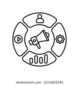 Segmentation Outline Icon, Vector illustration