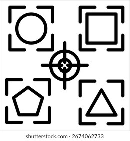 Segmentation Outline Single Icon Illustration