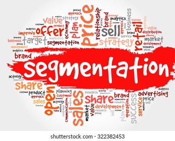 Segmentation word cloud, business concept