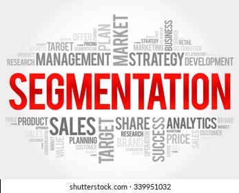 Segmentation word cloud, business concept