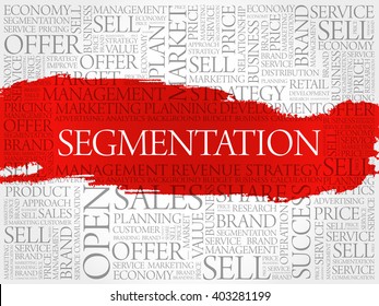 Segmentation word cloud, business concept