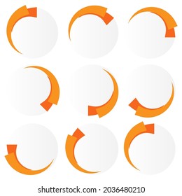 Segmented circle, circular preloader, buffer and progress bar. Completion, progression, stage and phase indicator 