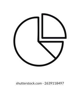 Segmented Circle Fractions Unveiled. Icon symbol illustration