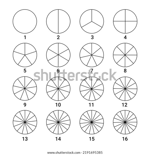 Segmented Circles Line Set Isolated On Stock Vector (Royalty Free ...