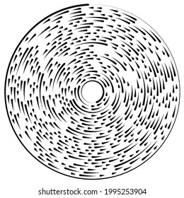 Segmented circular, concentric circle element