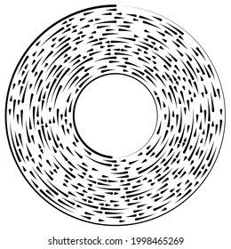 Segmented circular, concentric circle element