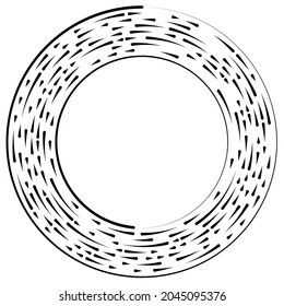 Segmented circular, concentric circle element
