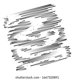 segmented, dashed lines, stripes abstract geometric pattern design element. irregular straight parallel strips, streaks. chunks and pieces of lines. abstract arrangement