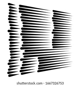 segmented, dashed lines, stripes abstract geometric pattern design element. irregular straight parallel strips, streaks. chunks and pieces of lines. abstract arrangement