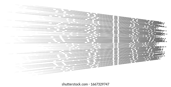 segmented, dashed lines, stripes abstract geometric pattern design element. irregular straight parallel strips, streaks. chunks and pieces of lines. abstract arrangement