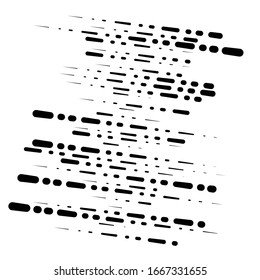segmented, dashed lines, stripes abstract geometric pattern design element. irregular straight parallel strips, streaks. chunks and pieces of lines. abstract arrangement