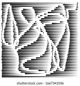 segmented, dashed lines, stripes abstract geometric pattern design element. irregular straight parallel strips, streaks. chunks and pieces of lines. abstract arrangement