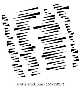 segmented, dashed lines, stripes abstract geometric pattern design element. irregular straight parallel strips, streaks. chunks and pieces of lines. abstract arrangement