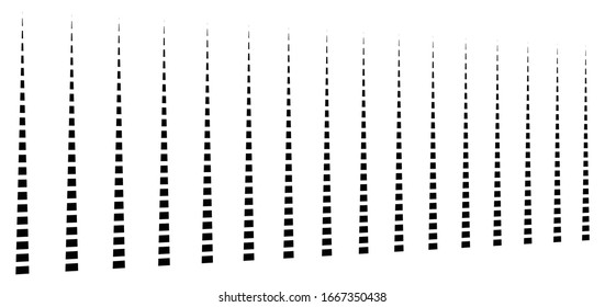 segmented, dashed lines, stripes abstract geometric pattern design element. irregular straight parallel strips, streaks. chunks and pieces of lines. abstract arrangement