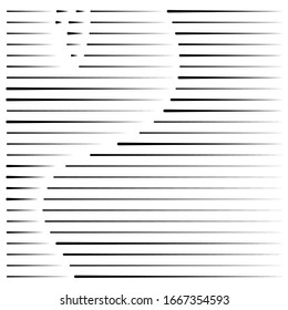 segmented, dashed lines, stripes abstract geometric pattern design element. irregular straight parallel strips, streaks. chunks and pieces of lines. abstract arrangement