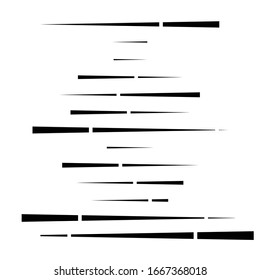 segmented, dashed lines, stripes abstract geometric pattern design element. irregular straight parallel strips, streaks. chunks and pieces of lines. abstract arrangement