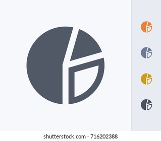 Segmented Pie Chart - Carbon Icons. A professional, pixel-aligned icon.  