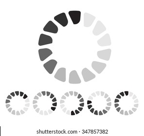Segmented preloader, buffer shape or progress indicator