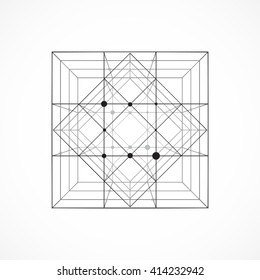 Segmented Transparent Cube Diamond Inside Vector Stock Vector (Royalty ...