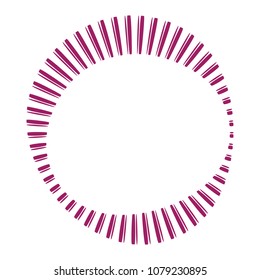 Segmented wheel shape frame vector design.