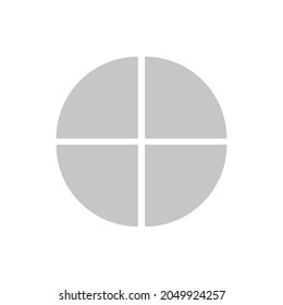Segments of blue circle. Cycle diagram. Infographic ring. Process chart. Financial icon. Vector illustration. Stock image. 