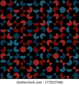 segments of circles. vector seamless pattern. abstract geometric shapes. retro repetitive background. continuous print fabric swatch. wrapping paper. design element for home decor, phone case, apparel