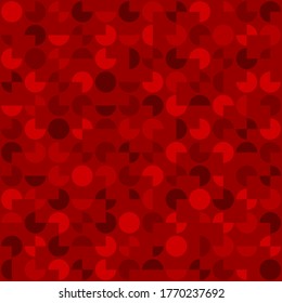 segments of circles. vector seamless pattern. abstract geometric shapes. red repetitive background. continuous print. fabric swatch. wrapping paper. design element for home decor, phone case, apparel