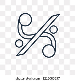Segno vector outline icon isolated on transparent background, high quality linear Segno transparency concept can be used web and mobile