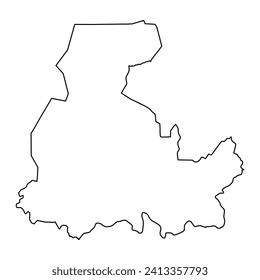 Segou region map, administrative division of Mali. Vector illustration.