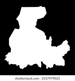 Mapa da região de Segou, divisão administrativa do Mali. Ilustração vetorial.