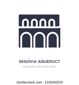 segovia aqueduct icon on white background. Simple element illustration from Monuments concept. segovia aqueduct icon symbol design.