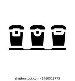 segregation waste sorting glyph icon vector. segregation waste sorting sign. isolated symbol illustration