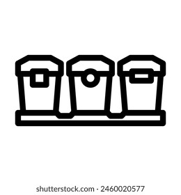 segregation waste sorting line icon vector. segregation waste sorting sign. isolated contour symbol black illustration